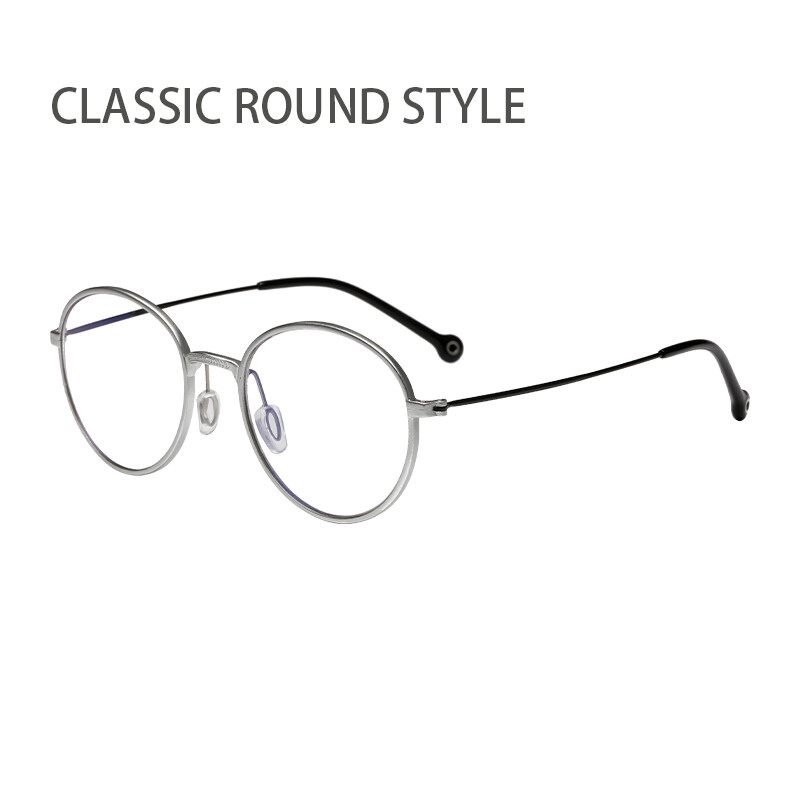 KATELUO J803 Computer Anti Blue Laser Round Frame Retro Classic Eyeglasses