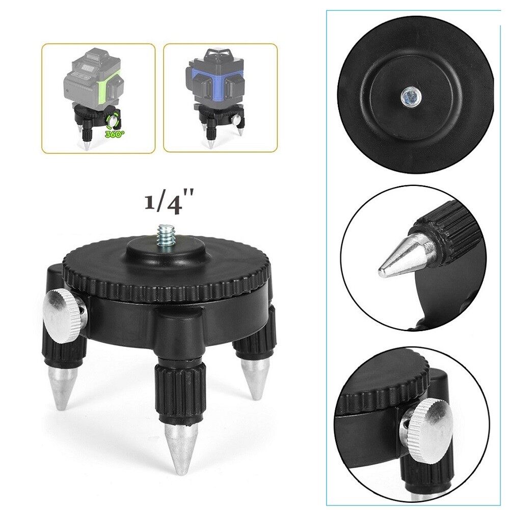 Laser Level Adapter Construction Parts Rotation Base Spirit Level Tool 1/4 Inch