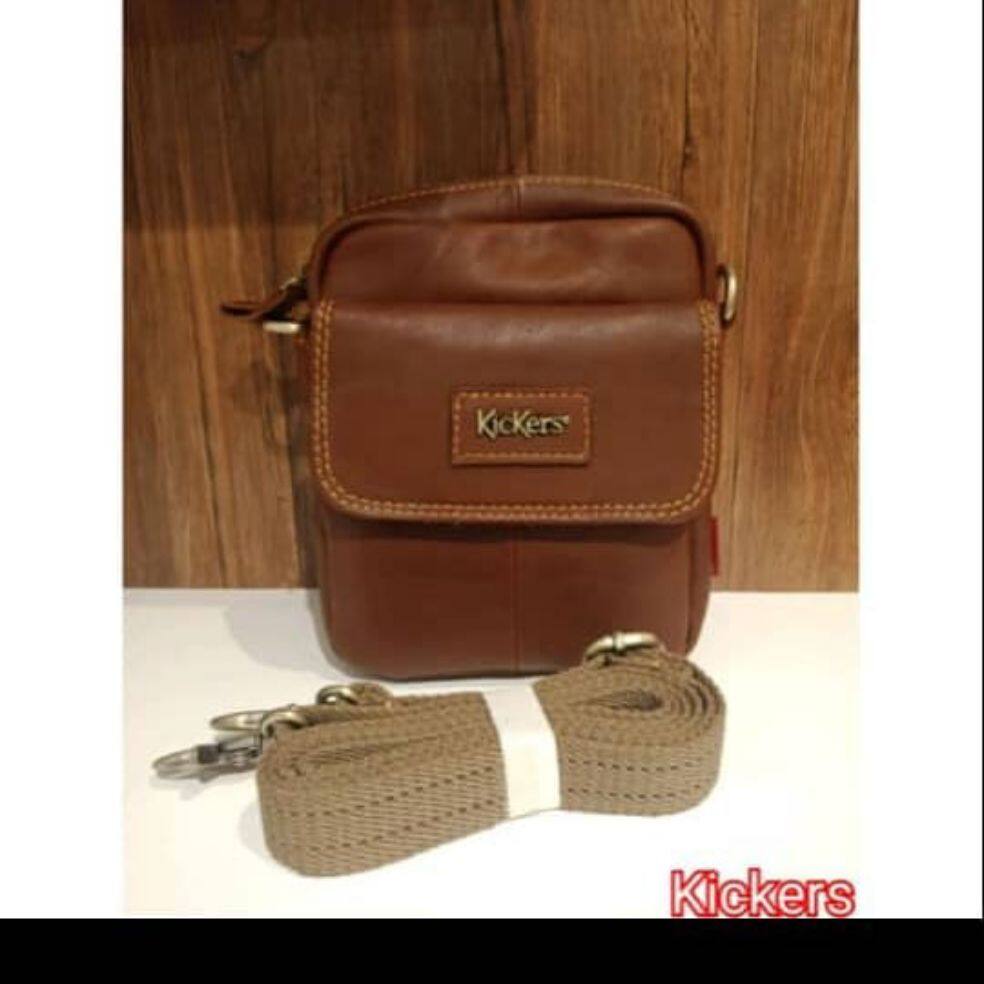 kickers leather sling bag