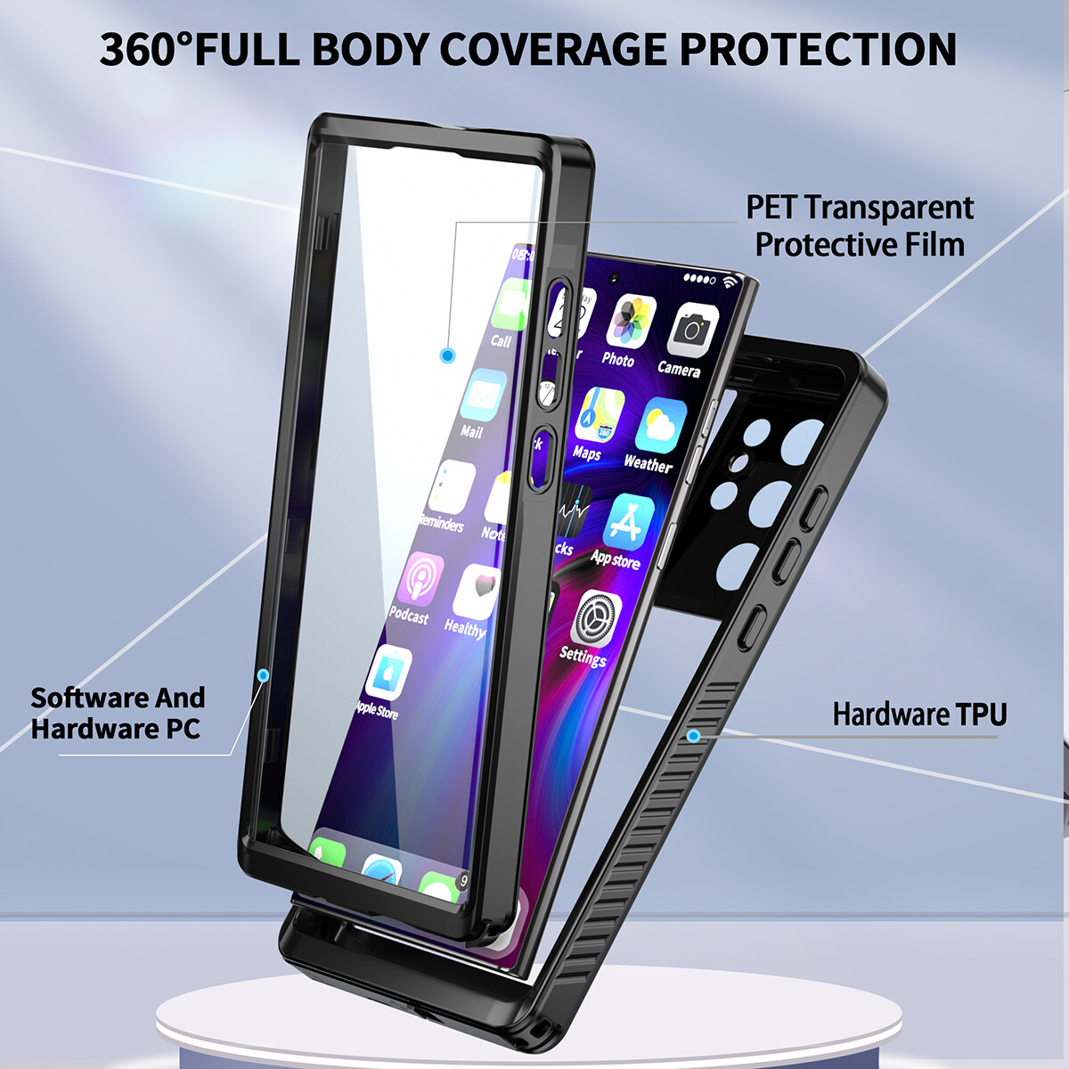 Cho Samsung S26 Ultra trường hợp không thấm nước với được xây dựng trong miếng bảo vệ màn hình chống sốc chống bụi 360 độ đầy đủ cơ thể dưới nước trường hợp cho Galaxy S25 Ultra/S25 FE/S24 Ultra/S24 FE/S22 Ultra/S23 FE/S22/S21 FE/S21/S20 FE/S20/Note Ultra