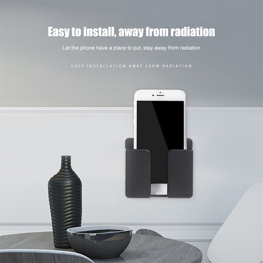 Universal Wall Mounted Charging Holder Multi Mounted Mobile Phone Organizer Storage Box Hanging Bracket Wall Holder Stand