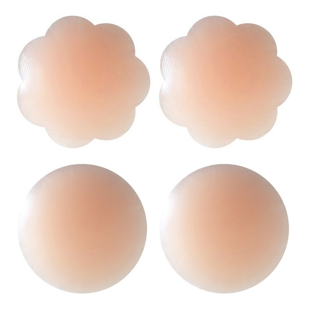 4Pcs Reusable Self Adhesive Silicone Breast Nipple Cover Bra Pasties Stickers