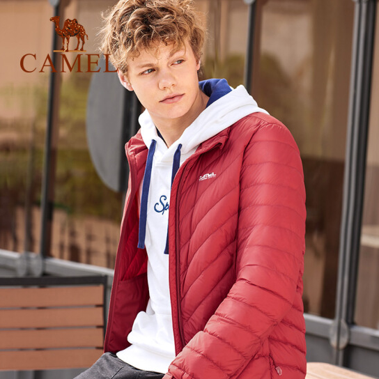 Camel men's winter down jacket lightweight winter coat