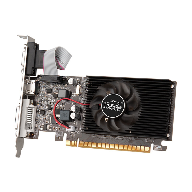 GT610 Display Card 810MHZ DDR3 1GB Computer Graphics Card HD VGA DVI Interface Replacement Accessories for Computer Desktop Game