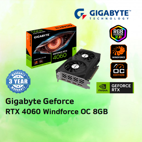 GIGABYTE GeForce RTX 4060 Windforce 8G GDDR6 Graphic Card | Lazada