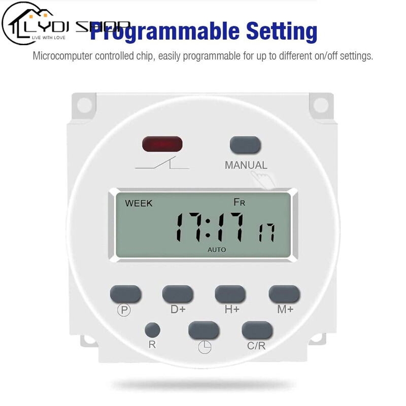 Dc 12v Lcd Digital Timer Programmable Time Week Date Display Energy-saving Timer With Memory Function
