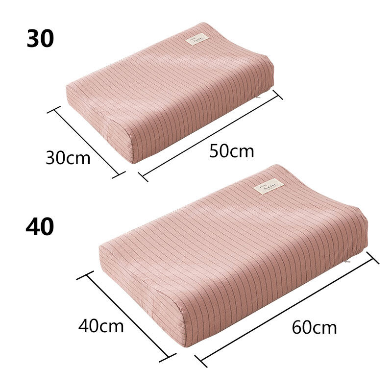 Zippered Latex Pillowcase Rebound Pillow Cover Memory Foam Protector Cotton