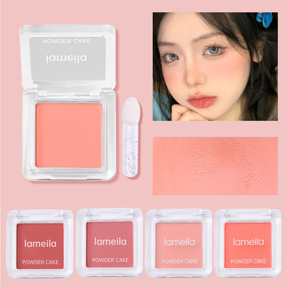 Dorisna Sinh Viên Đỏ Mặt đào hồng Người Mới Bắt Đầu Tự Nhiên Matte Blush Ép Bảng Màu
