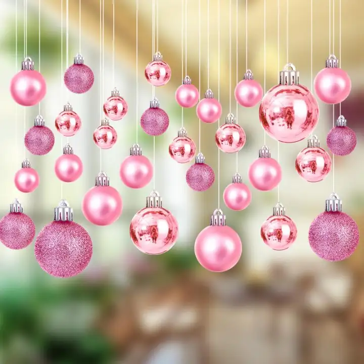 Christmas Decorations Balls Bat Ball Set Scene Layout Shop