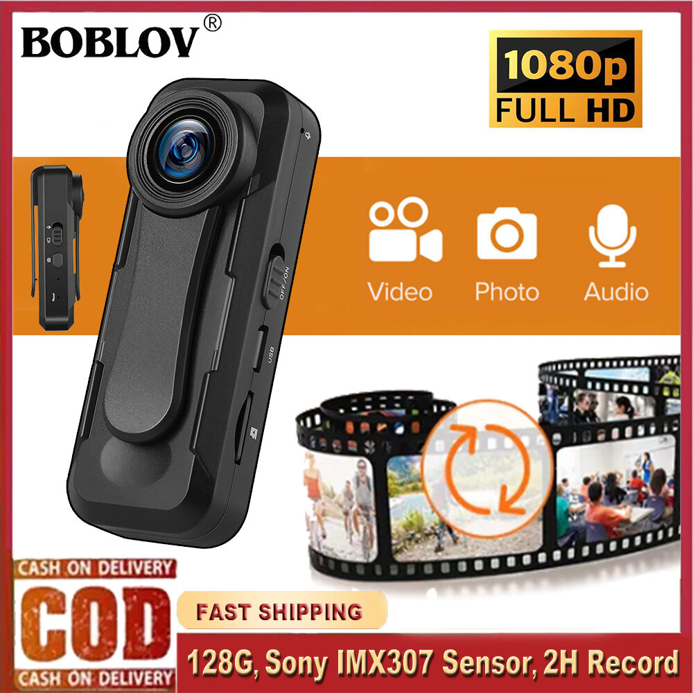 BOBLOV W1 True 1080P Mini Body Camera 32GB Pocket Body Worn Camera