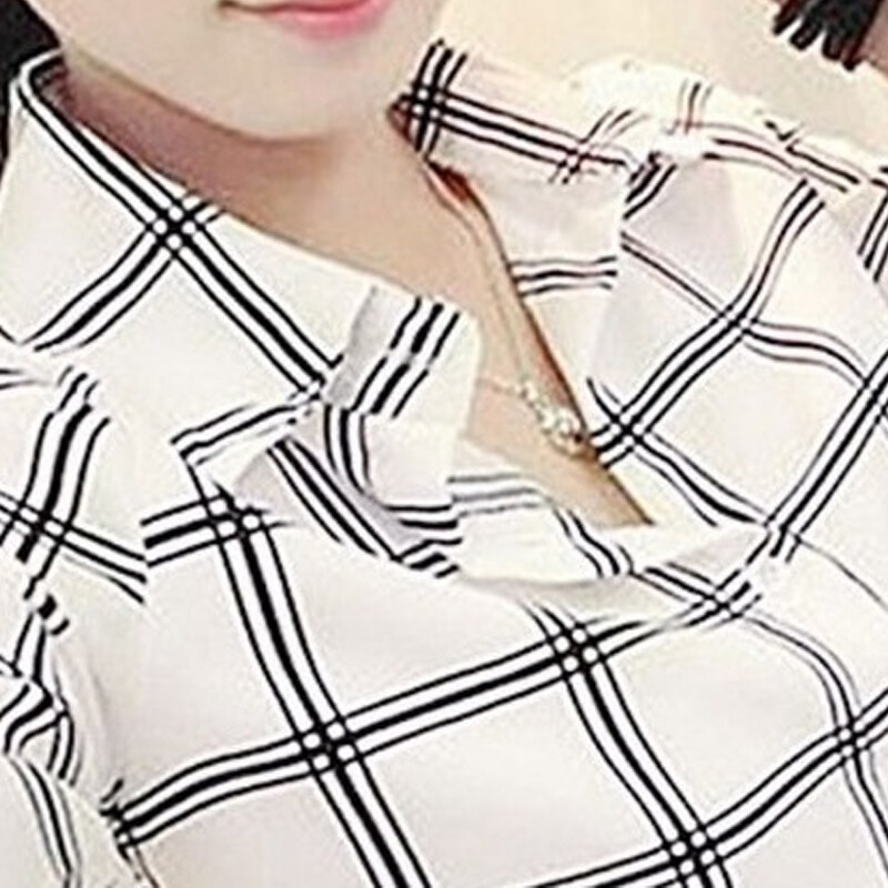 Áo Sơ Mi Kẻ Sọc In Họa Tiết Xuân Hè Mới Cho Nữ Trang Phục Học Sinh Dài Tay Cho Nữ Áo Sơ Mi Nữ Ôm Sát Người Hâm Mộ Hàn Quốc