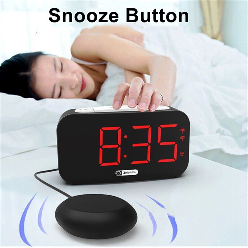 Extra Loud Alarm Clock with Bed Shaker, Vibrating Alarm Clock for