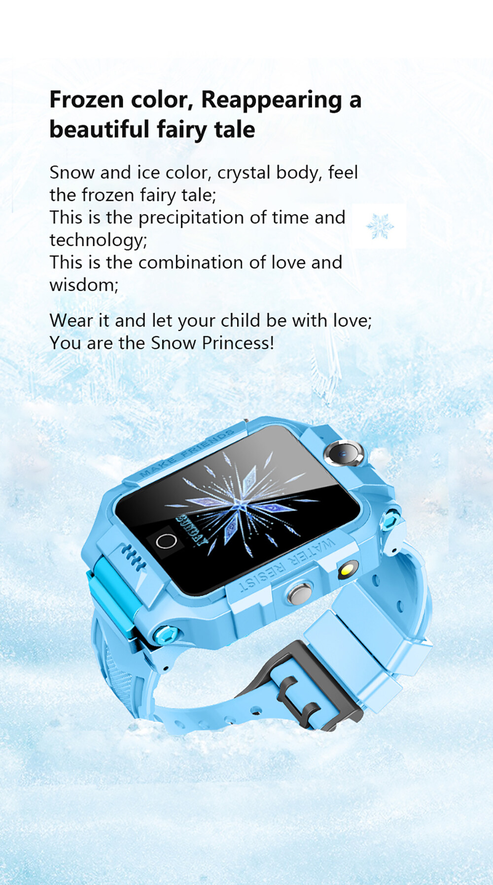 Sway New Frozen 2G/4G SmartWatch Monitor Alarm Clock SOS LBS/GPS Low