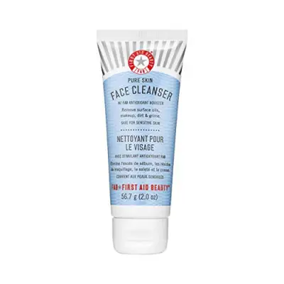 [PRE-ORDER] First Aid Beauty Pure Skin Face Cleanser, Sensitive Skin Cream Cleanser with Antioxidant Booster - 2 oz. Travel Size (ETA: 2021-11-04)