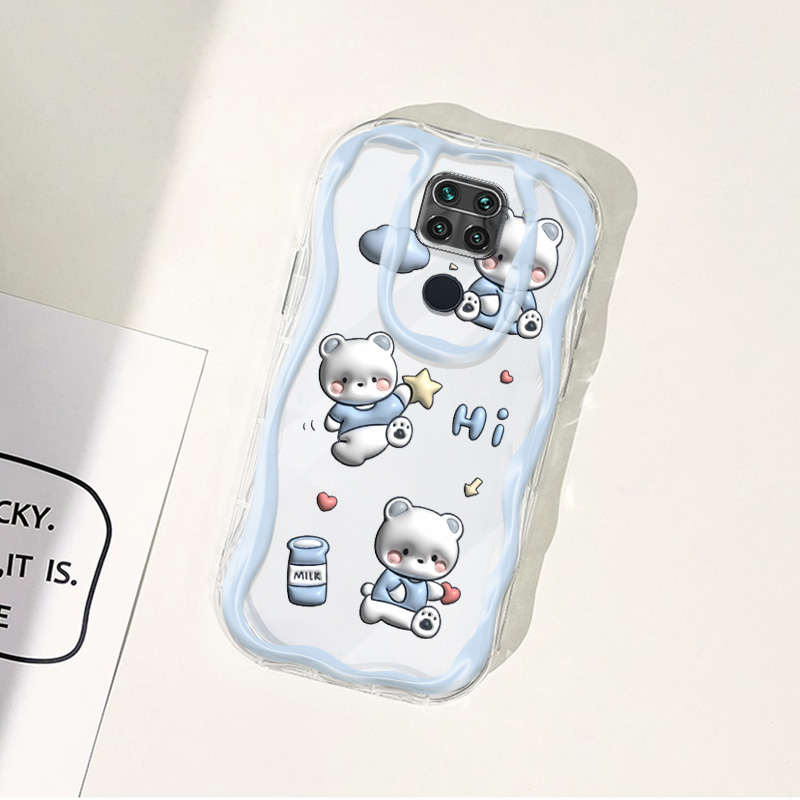 Ybd fashion cute case for xiaomi redmi note 9 10 lite note 9s note 9 pro note 9 pro max poco m2 pro wavy cases moon cartoon pattern casing