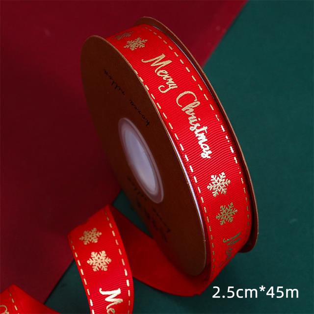 Christmas Gift Strap Gift Gilding Decoration Ribbon Apple Box Handmade Diy Ribbon Christmas Ribbon