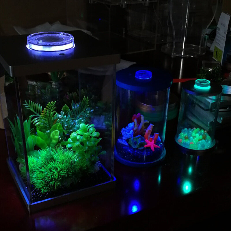 [Lovinland] Aquarium Tanks Betta Fish Tank Mini Acrylic Fish Tank Desktop Micro-view Viewing Aquarium Fish Tank (8*13cm)