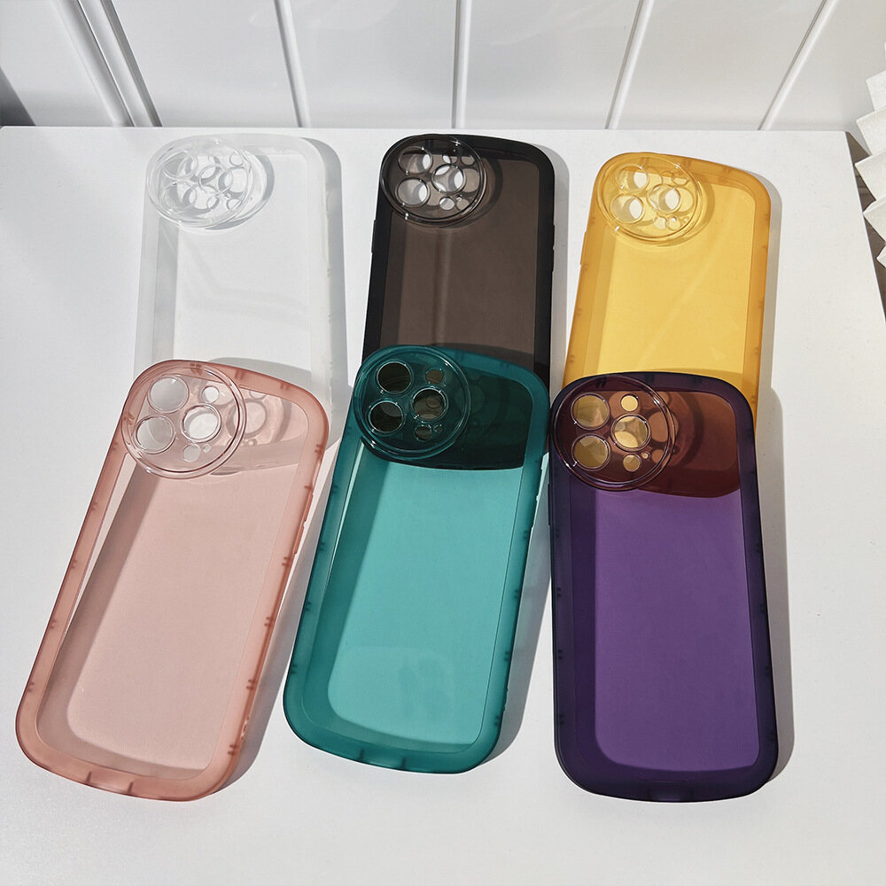 Simple Solid Color Transparent Soft Silicone Cute Casing IPhone 15 15plus 15pro 15promax 14 14plus 14pro 14promax  13 13Pro 13pro Max  12 12Pro 12Pro Max 11 11Pro 11ProMax XS Max XR XS Case for I Fashion Phone Cover
