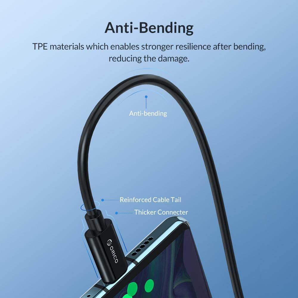 ORICO USB Loại C để Loại C Cáp cho Huawei Mate 20 Samsung Galaxy S9 QC3.0 3A sạc nhanh cáp thiết bị sạc nhanh cho MacBook Pro
