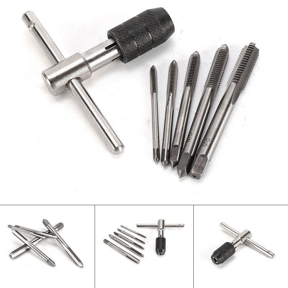 Fittings Tap Drill Wrench M3-M8 Metric Ratchet Tap Wrench Screw Taps T Handle