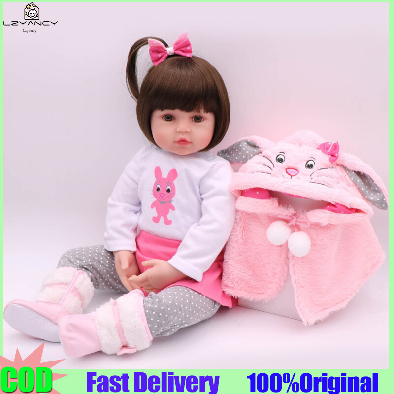 Lzyancy47CM Silicone Reborn Super Baby Lifelike Toddler Baby Bonecas Kid Doll Bebes Reborn Toys for Kids Gifts