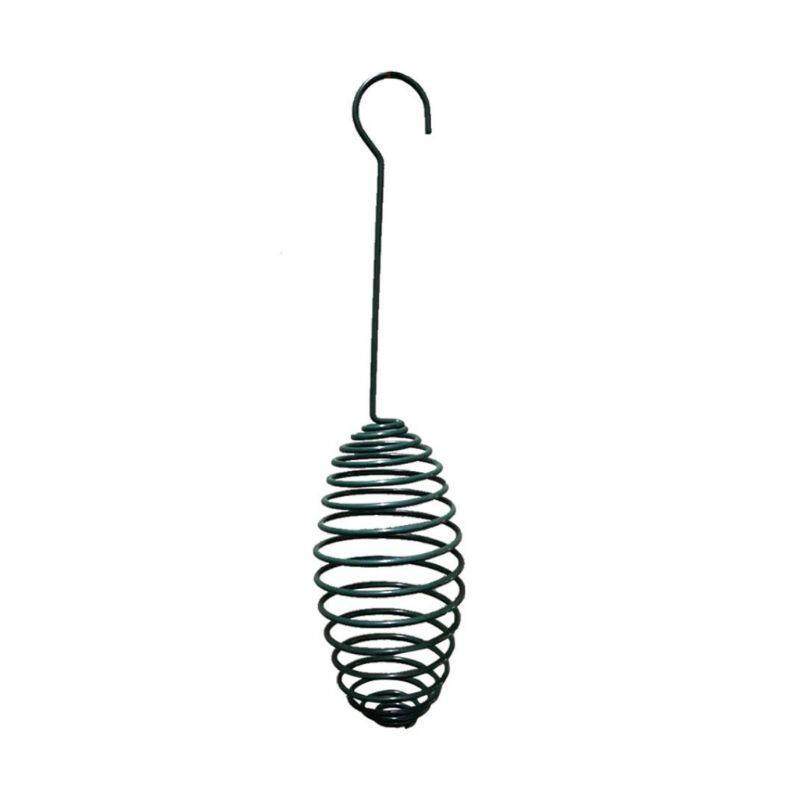 Ngoài Trời Wild Garden Bird Tự Động Nạp Với Móc Treo Sóc Cho Ăn Kim Loại Mùa Xuân Xoắn Ốc Lồng Giữ Thực Phẩm