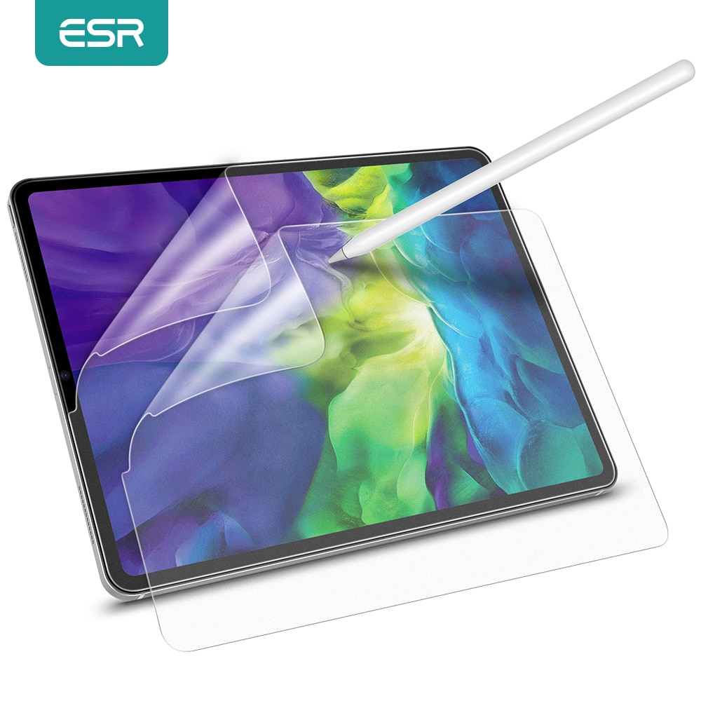 Esr like writing on paper screen protector for ipad mini 6/ipad pro 11 12.9 paperfeel pet writing film for ipad 9 8 7/ipad air 4