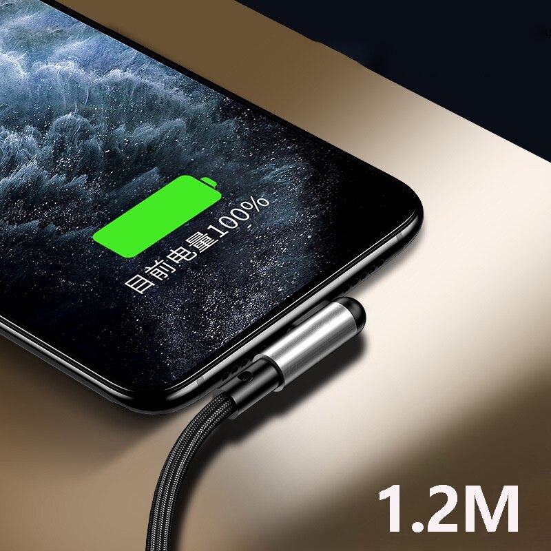 5a elbow fast charger data cable micro usb type-c charging cables for iphone huwei oppo vivo xiaomi type c android quick charge data line