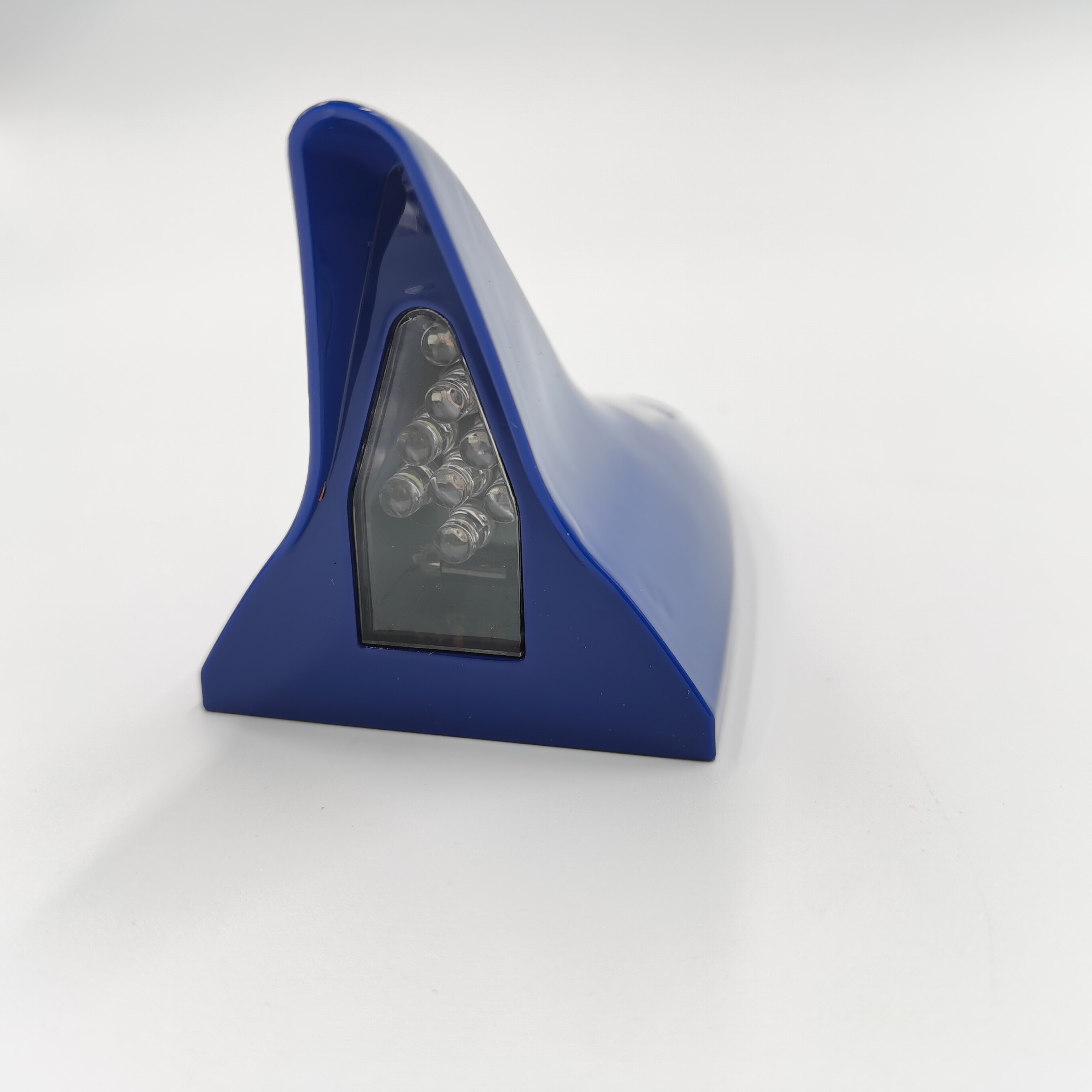 Car shark fin antenna solar anti-collision warning light roof and tail flashing led