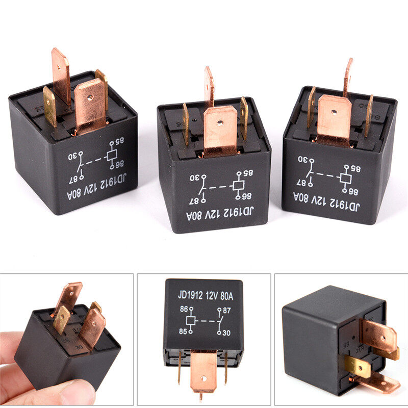 HONG ????Hot Sale????Waterproof Heavy Duty Relay 4Pin DC 24V 12V 80A JD1912 Automotive Car Relay