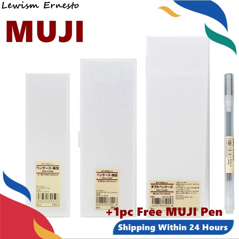 LE 【Free Gifts】[MUJI Brand] 100% Orginal Pencil Bag Japaness Stationery Student Pencil Bag Storage Bag Pencil Case