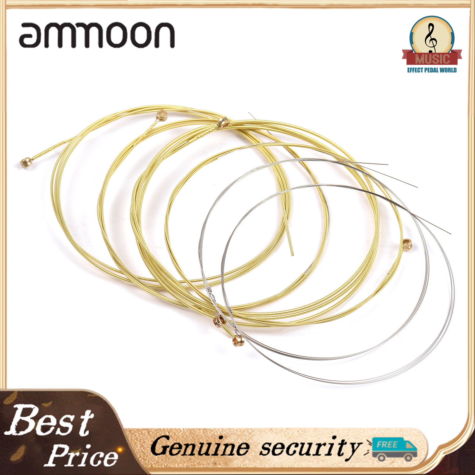 6 PCS Guitar Strings Acoustic Guitar Strings Steel Core Rust Proof Coated String for 6 String Guitar