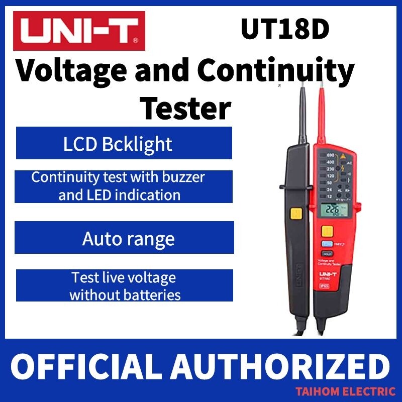 UNI-T Handheld Voltage and Continuity Tester 3-phase Voltage and Phase ...