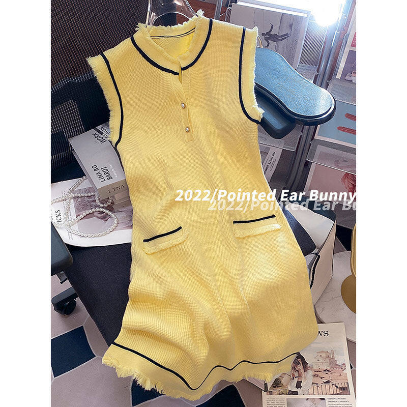 Temperament Small Fragrance Dress Female Summer 2022 New Slim Sleeveless Vest Dress