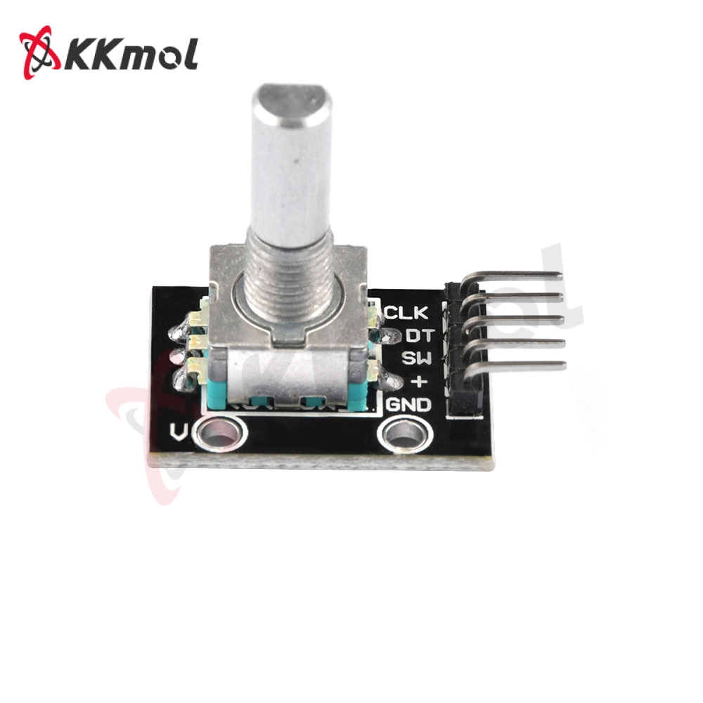 KKmol KY-040 For Module 360 Degrees Rotary Encoder Brick Sensor Module Switch Development Board 5V 5 Pins with Threaded for Arduino