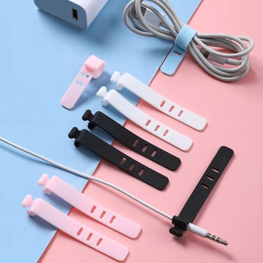 Silicone Cable Winder Cable Tie Wire Winder Cord Organizer USB Earphone Data Line Mouse Keyboard Cable Cord Holder
