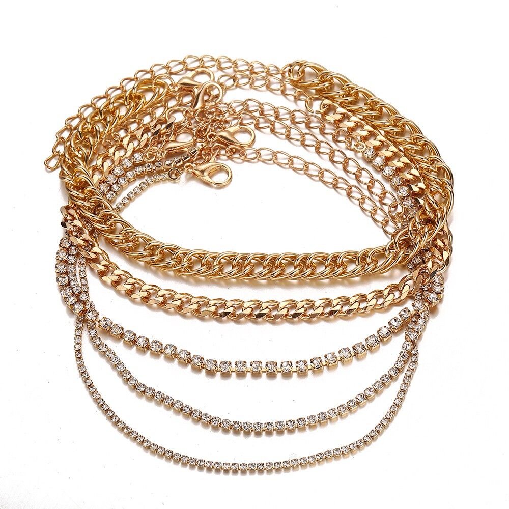 Fashion Vintage Charm Beads DIY Bracelet Set Personalized Mutilayer Gold Bracelet Women Shell Star Moon Jewelry Accessories
