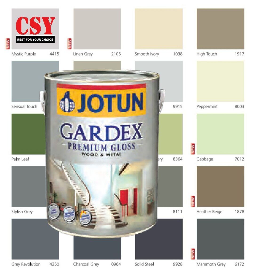 Jotun Gardex Premium MATT COLOUR (P1001) - (SEMI GLOSS) | Lazada