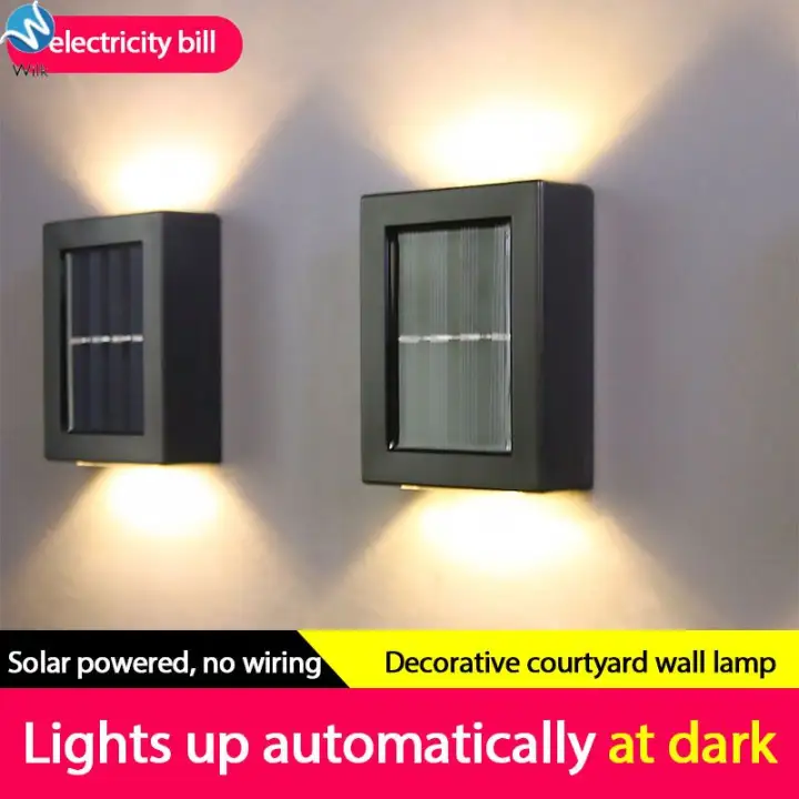 Wilk Solar 2led Smd White Warm Colorful Wall Light Outdoor Waterproof Ip65 Porch Garden Lamp Courtyards Parks Decoration Lazada Ph Wilk Solar 2led Smd White Warm Colorful, Carmina 1 Light Outdoor Sconce With Motion Sensor
