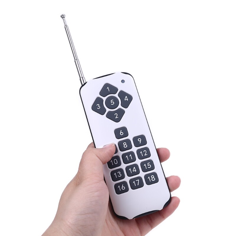【Universal】18CH Channel RF ASK Remote Control 433MHz 18 Keys High Power Wireless Transmitter for Switch Alarm
