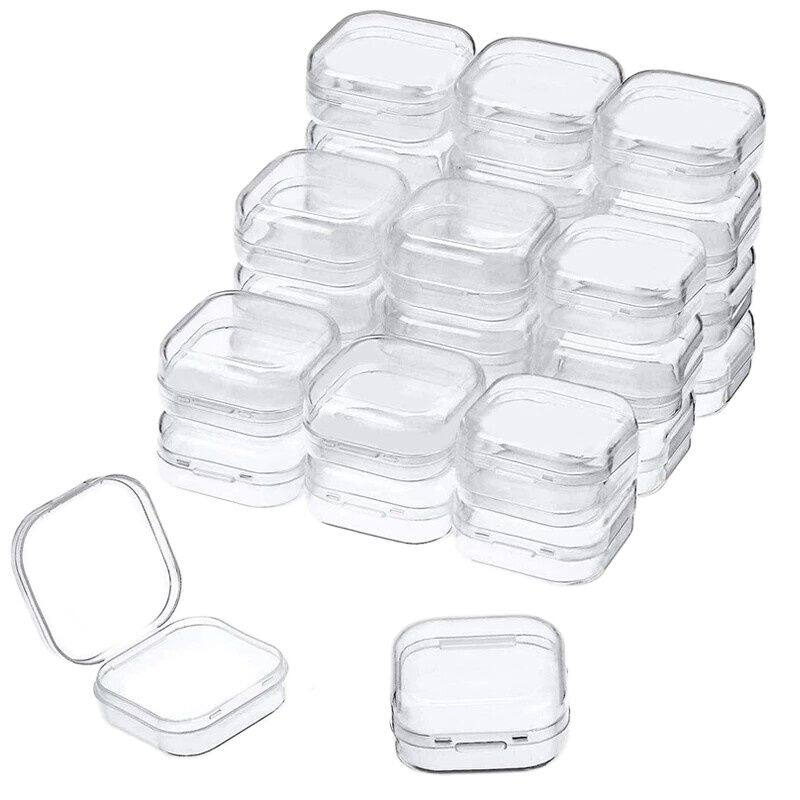 10 Hộp Nhỏ Hộp Nhựa Trong Suốt Hình Vuông Hộp Đựng Trang Sức Hộp Đựng Hoàn Thiện Hộp Đựng Bao Bì Cho Bông Tai