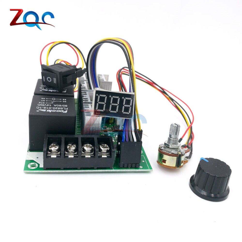 PWM DC Motor Speed Controller DC 10 -55V Digital LED Display 0 -100% Adjustable Drive Module Input MAX 60A 12V 24V 36V 48V