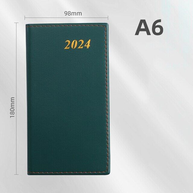 2024 A6 English Notebook Agenda Planner Retro Cuaderno Diary Journal Stationery Libretas School Accessories Weekly Planner