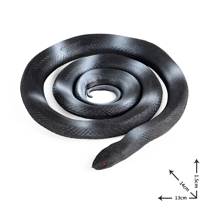 Children's Tricky Toy Amphibian Reptile Soft Glue Scale Snake Python Solid Simulation Snake Model Decoration Ornaments PVC Miniature Collection Toys Educational Kids Toy Toys for Boys Toys for Girls