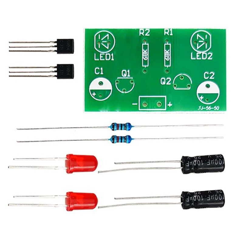 Đơn giản mạch flash đa dao động hài hòa tự làm bộ dụng cụ hàn thử nghiệm điện tử đào tạo lắp ráp các bộ phận