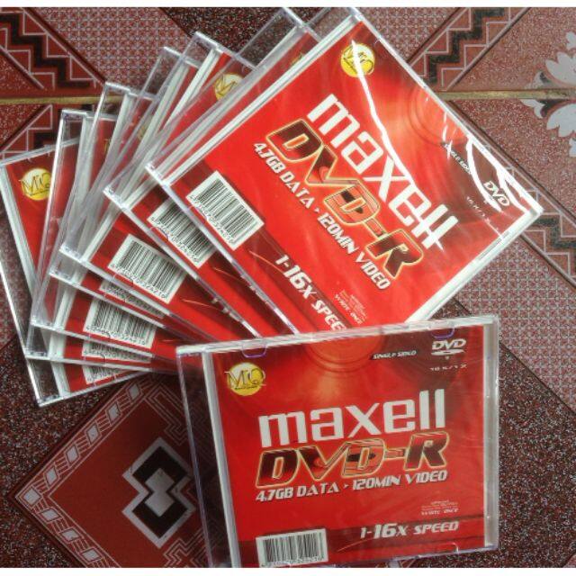 Combo 5 Đĩa Dvd Maxell Có Vỏ Nhựa