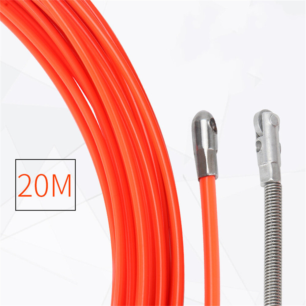 5m-30m Flexible Wire Cable Rod Electrician Push Puller Duct Fish Cable Tape Tool