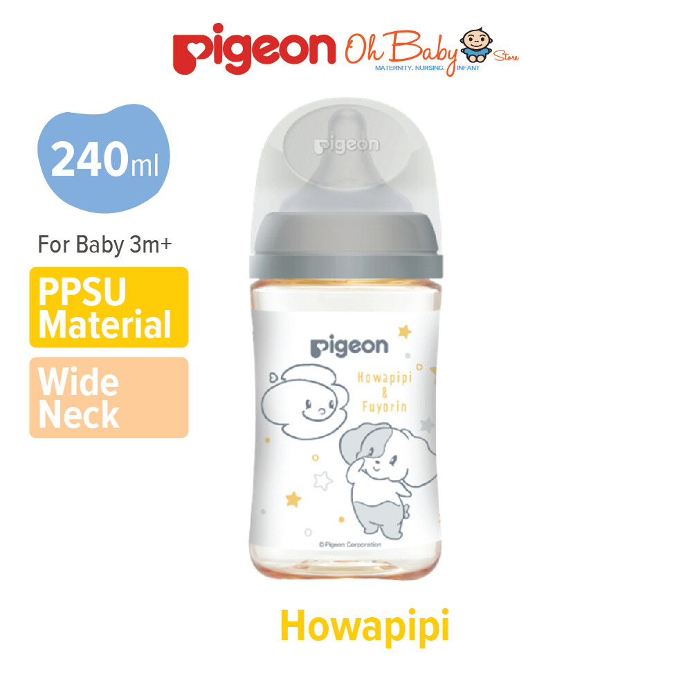 Pigeon Wide Neck PPSU Nursing Bottle and New SofTouch PPSU Baby Bottle with Softer Latch On Line Teat 160ml 240ml Oh Baby Store Anti Colic Bottle For Newborns Bpa Free Baby Bottle