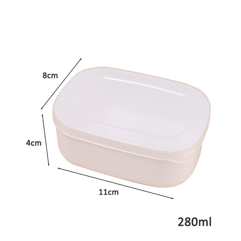Square Refrigerator Fresh-Keeping Storage Box Food Grade Coarse Grains Brown Rice Sub-Packing Box Microwave Oven Lunch Box