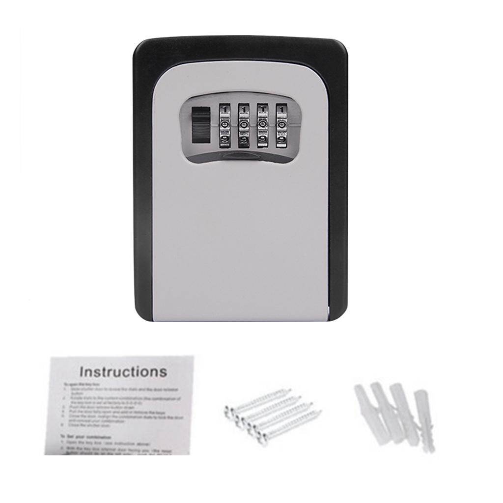 Blesiya 4 Digit Combination Key Lock Box Wall Mount Safe Security Storage Case 2pcs